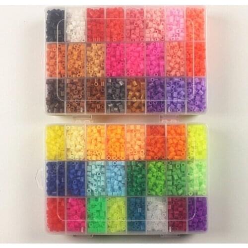 Fuse Beads Box Jigsaw Puzzle Set 11000Pcs Hama Beads Toys Set Fuse Beads (Template,Iron Papers,Tweezers Accessories ) toy