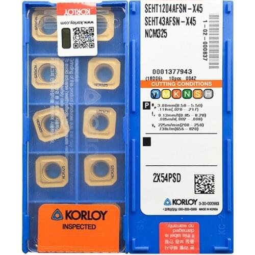 SEHT1204AFSN-X45 NCM325 100% KORLOY Original carbide insert with the best quality 10pcs/lot free shipping