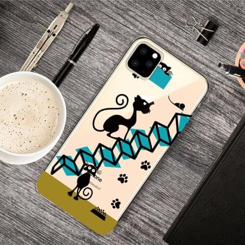 New Silicone Case for Apple iPhone X XR XS XI MAX XIR 7 8 Plus 6 6s Plus 5 5C 5S SE Fashion Cartoon Pattern cat