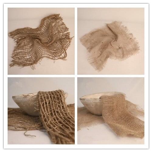Handmade Linen Filling Rope Weave Backdrop Basket Laying Filler Knit linen Newborn Photography Props newfangled