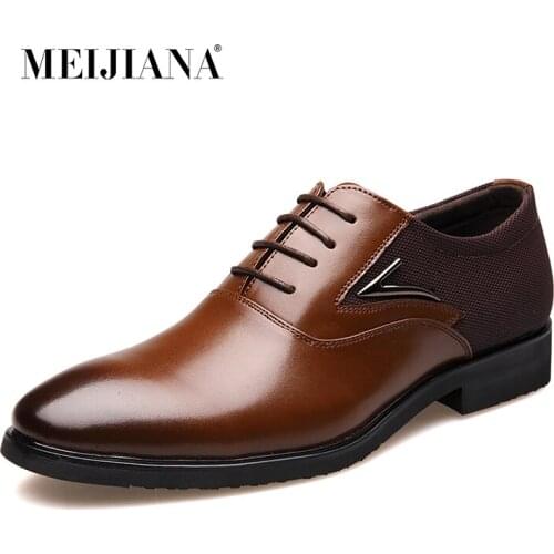 MEIJIANA Luxury Men Shoes England Trend Leisure Leather Shoes Breathable For Male Footwear Loafers Men Flats Big Size 38-47