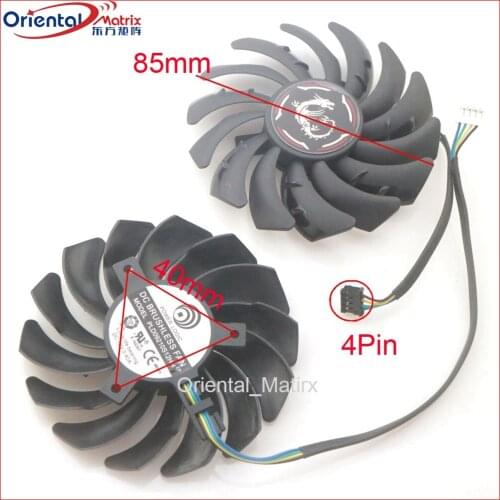 PLD09210S12HH 85mm 40*40*40mm 12V 0.40A 4Pin VGA Fan For MSI RTX2060 2060 SUPER GAMING ZX Video Graphics Card Cooler Cooling Fan