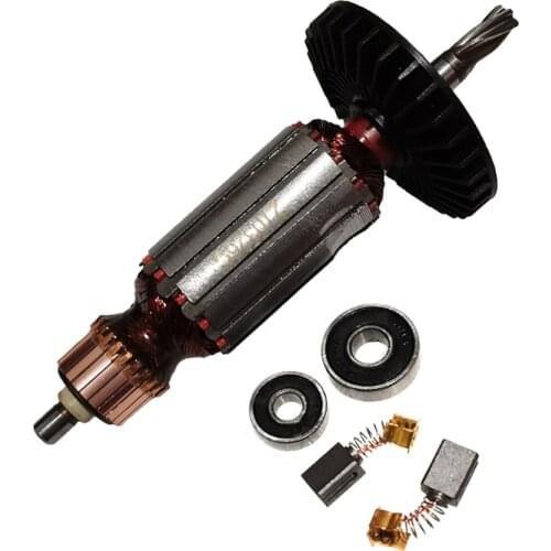 Armature Rotor for Makta HR2440 HR2453 Used for Angle Grinder and Generator Compatible with Carbon Brush Holder