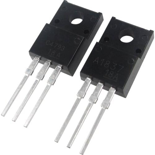20PCS 20PCS=(5PCS 2SC4793+5PCS 2SA1837) C4793 A1837 230V 1A TO220F new original