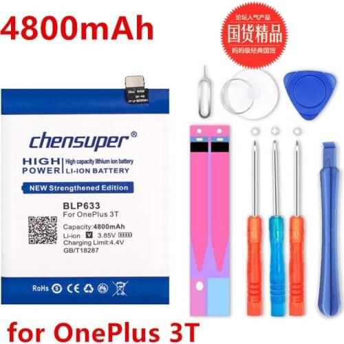 2020 NEW BLP633 High Quality Battery 4800mAh for OnePlus 3T A3010 1+ 3T Phone