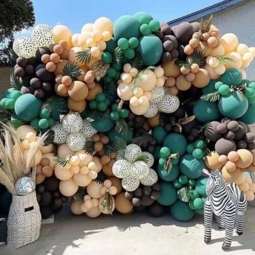 294Pc Jungle Forest DIY Balloons Set Retro Green Skin Arch Garland Kit Baby Shower Birthday Wedding Party Decorations Globos