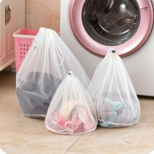 3 Sizes of Foldable Mesh Laundry Bags Padded Laundry Bags Mesh Bags Bra Sock Household Cleaning Tools Easy to Wash Accessories