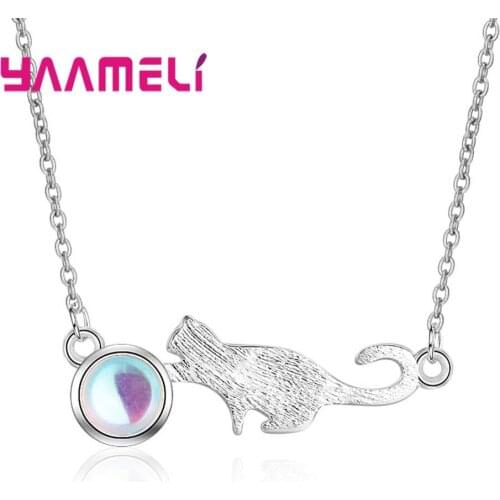925 Sterling Silver Lively Pet Cat Play Ball Shape Jewelry For Women Charm Wonderful LOVE Gift For Lady Brilliant Bead