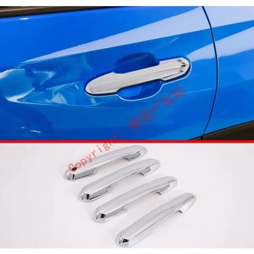 ABS Chrome Car Decoration Door Handle Cover Trim Molding For Toyota Rav4 2019 2020