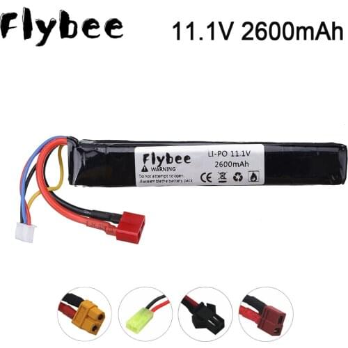Water Gun Lipo Battery 3S 11.1V 2600mAh with T Plug for Mini Airsoft BB Air Pistol Electric Toys Gun RC Parts