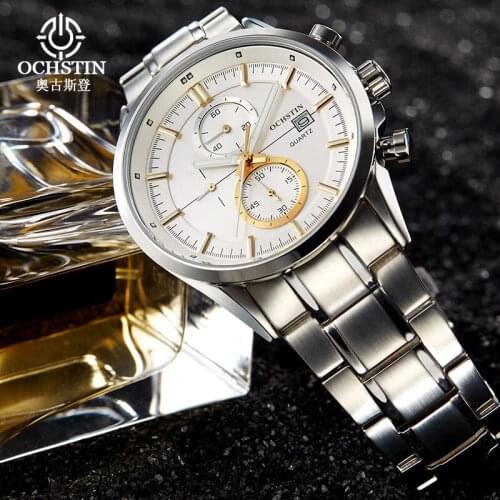 OCHSTIN Mens Quartz Watch Hour Clock Analog Display Date Waterproof Calendar Business Mens Watches Gifts montre homme 2019