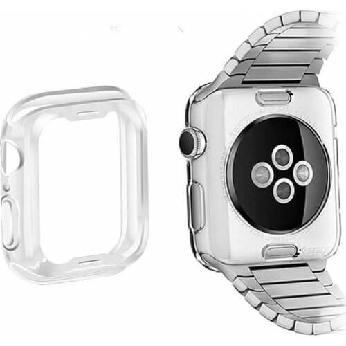 TPU Case for Apple Watch Series 5 4 40mm 44mm Protector Cover Plastic Soft Bumper for iWatch Frame Accessories 50pcs/lot