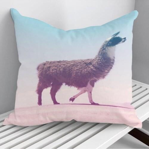 Alpaca Throw Pillows Cushion Cover On Sofa Home Decor 45*45cm 40*40cm Gift Pillowcase Cojines Dropshipping