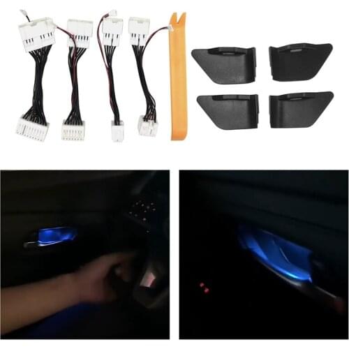 For Nissan Sylphy MK14 2019 2020 2021 ​Door Bowl Armrest Atmosphere Light Interior LED Blue Door Bowl Handle Frame Light