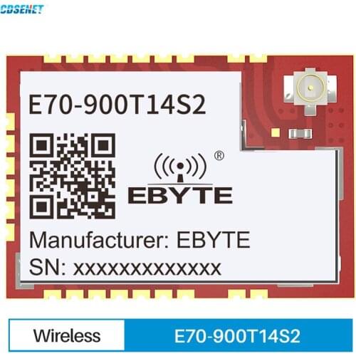 E70-900T14S2 CC1310 868MHz 900MHz Wireless Modbus Module 14dBm SoC Low Power IPEX Stamp Hole High Speed Continuous Transmission