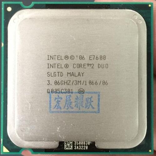 E7600 Free Shipping Desktop Intel Core 2 Duo E7600 3.06GHz 3MB/1066MHz For LGA 775 scrattered pieces