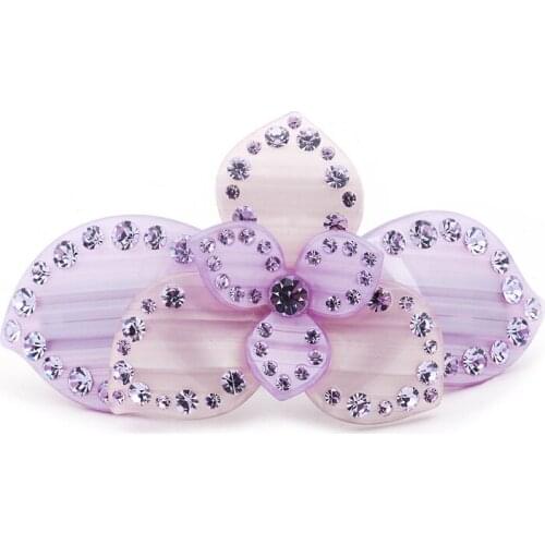 Fancy Hair Accessory - Decorative Rhinestone Hair Jewelry Clip Ornament Barrette for Women Lady Tiara Valentines Birthday Prom