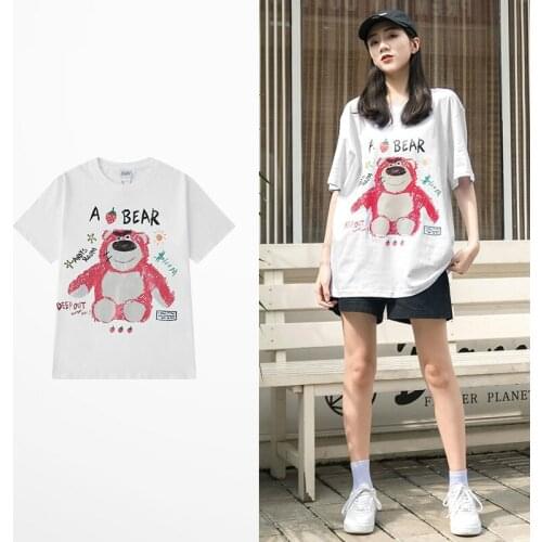 Cartoon Bear Funny Print T-Shirt Mens West Coast High Road Drake Harajuku Lovers T Shirts Hip hop White Casualwear Top Tee