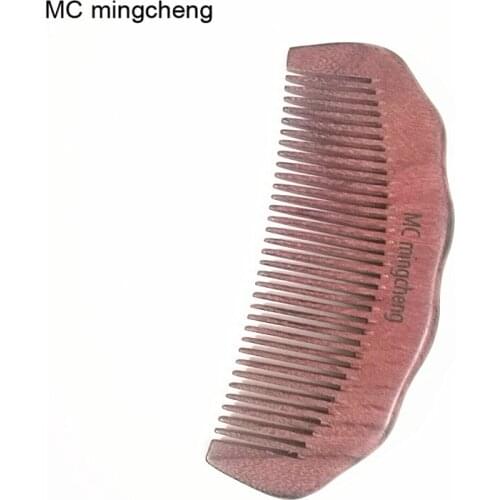 MC Hot Comb Health Natural Violet Wood Beard Comb Wooden Hair Brush corne peigne escova de cabelo profissional