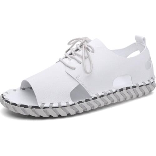 Men summer ete slide cuir sandalen fashion male masculino work shoes safety de mens sport beach masculina verano zandalias man