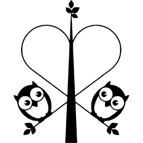 16.5*20.5CM Lovely Owl Family Love Combination Glass Decorative Stickers Funny Car Styling Personality Accessories C4-0285