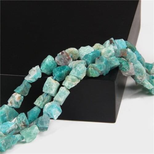 Irregular Blue Amazonite Stone Freeform Natural Raw Stone Beads For Jewelry DIY Handmade Bracelet Necklace Earrings Accessories