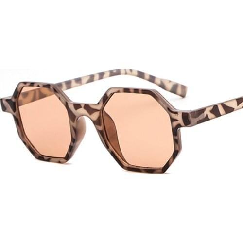 Women Vintage Polygon Sunglasses Luxury Brand Designer Sun Glasses Retro Small Red ladies Sunglass Black Eyewear oculos do sol