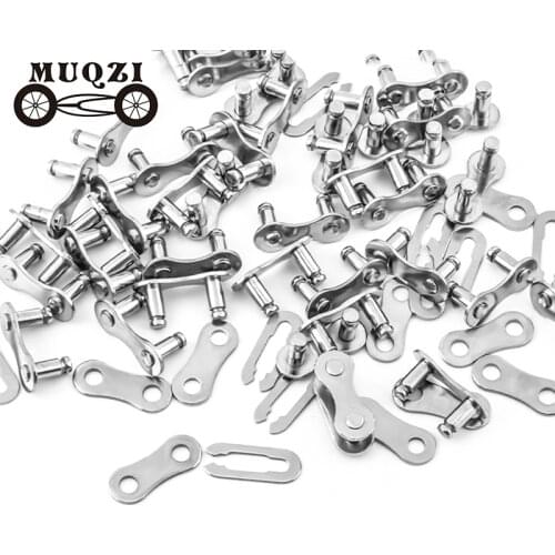 MUQZI Fixed Gear Bicycle Single Speed Chain Magic Buckle Silver Bicycle Chain Buckle Anti Rust Chain Button Quick Release Buckle