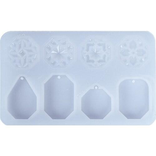 Window Grilles Necklace Epoxy Resin Mold Jewelry Pendant Silicone Mould DIY Crafts Casting Tools
