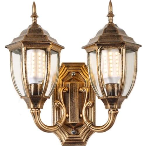 Outdoor Waterproof Garden Light Villa Yard Corridor Balcony Wall Pillar Headlight Door Entrance Outdoor Double Head Wall Lamp