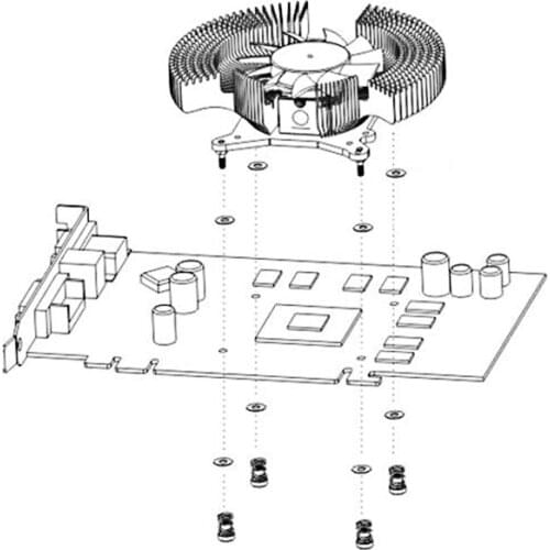 K60 Graphics Card Radiator Computer Desktop Porous Video Card Fan Mute