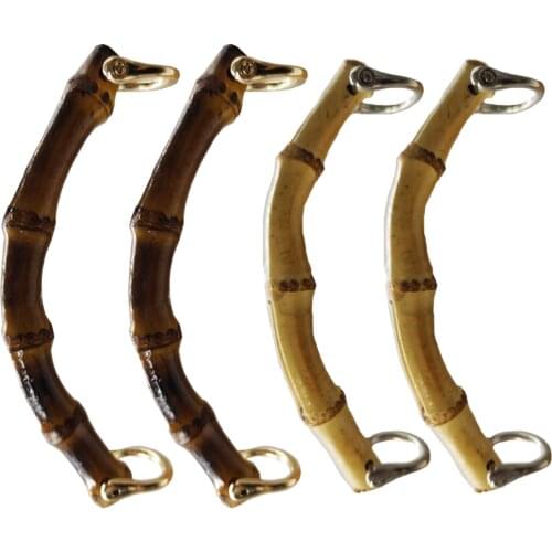 Practical Purse Coin Bag Clasp Frame 4 Pack 5.91 inch Primary Portable Handles Bamboo Bag Buckle DIY Bags Accessories Craft