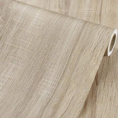 GLOW4U Self Adhesive Light Wood Vinyl Wall Paper Wallpaper Peel and Stick Wood Furniture Contact paper Shelf Liner Door Sticker