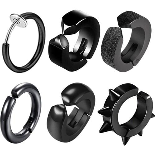 1Piece Stainless Steel Ear Clip Earrings For Women/Men Fashion No Ear Hole Earring Trendy Simple Style Boys and Girls Best Gifts