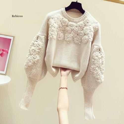 Turtleneck Sweater Female Fall/Winter Wear 2020 New Korean Loose Joker Short Knitted Shirt Lantern Sleeve Sweater Pull Jumper