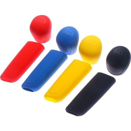 Universal Gear Shift Collars Silicone Shift Knob Cover Handle Ball Collars Antiskid Roundness Dustproof Protective Lever Knob