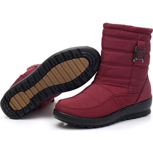 Winter Waterproof Tendon Cotton Boots Plus Velvet Warm Boots Oversized Cotton Shoes Anti-skiing Boots