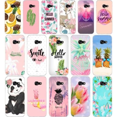 01AA Cool in summer Soft Silicone Tpu Cover phone Case for Samsung A3 A5 A7 A8 2016 2017 2018 A50