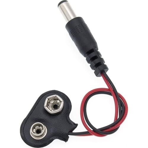 1pcs Experimental 9V Battery Snap Power Cable to DC 9V Clip Male Line Battery Adapter For Arduino Uno R3 DIY Jack Connector