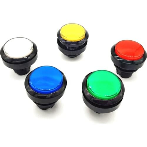 12 pcs of lighted button Illuminated round Push Button with microswitch for arcade game machine, 5 colors for choosing