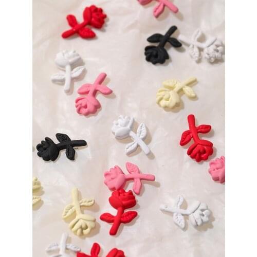 20pcs Summer Hot Style Nail Art Fairy Rose Flower Jewelry Japanese Three-dimensional Nail Decoration Mini Simple Nail patch