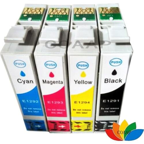 4x printer part T1291 T1295 XL ink cartridge for WorkForce WF-3010DW WF-3520DWF WF-3530DTWF WF-3540DTWF WF-7015 WF-7515 WF-7525