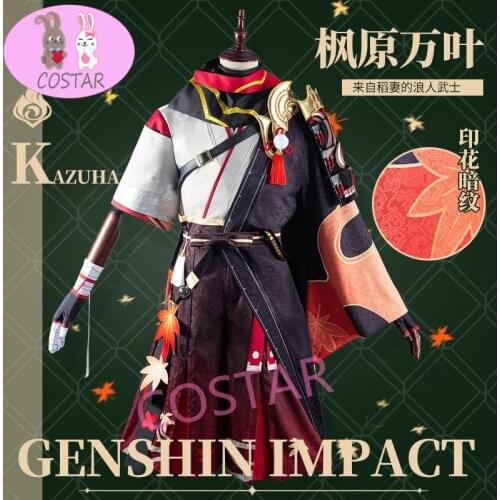Anime!Genshin Impact Kiryu Kazuha Game Suit Gorgeous Kimono Uniform Cosplay Costume Halloween Carnival Party Outfit Men 2021 NEW