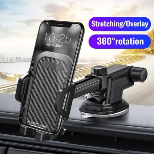 Sucker Car Phone Holder 3 in 1 For iPhone 12 11 Pro Max X Dashoboard Mount Stand GPS Telefon Mobile Cell Support In Car Bracket