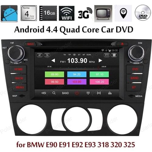 For B/MW/E90/E91/E92/E93/318/320/325 Android4.4 Car DVD CD player FM AM radio Support DVR TPMS mirror link GPS BT 3G WiFi