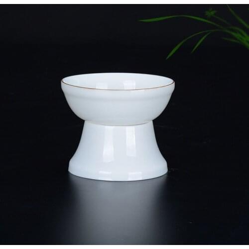 White porcelain tea leakage kung fu tea set accessories make tea filter ceramic handmade tea separated lotus leaf ceramic filter