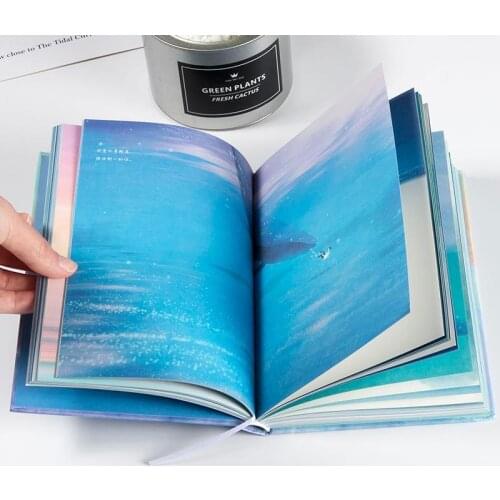 Starry Sky Color Page Diary Notebook Book Web Red Art Delicate Notebook Student High Level Notebook Stationery Notebooks