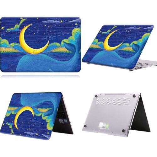 Whale And Moon Paint Pattern Laptop Case For MateBook 13/13 AMD Ryzen/14/D14/D15/X 2020/X Pro/Pro 16.1/Honor MagicBook 14/15