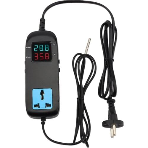 Digital Microcomputer Temperature Controller Heat Cool Switch Socket Thermoregulator Themometer Thermostat AC 220V