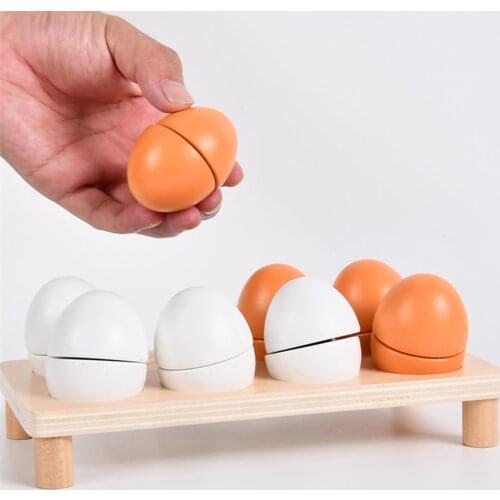 Simulation Egg Toy Play Food for Kids Kitchen Cutting Pretend Toy
